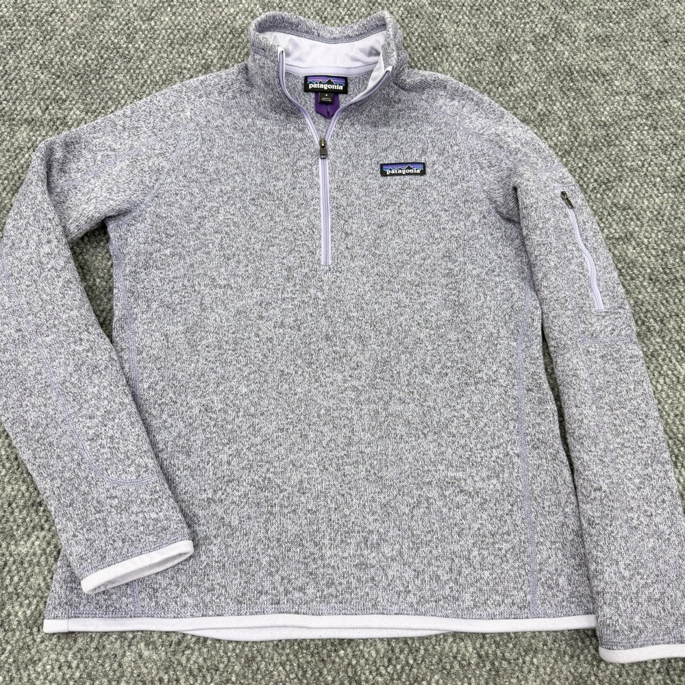 Patagonia Women's Small Better Sweater 1/4 Zip Pullover Fleece Jacket Lavender